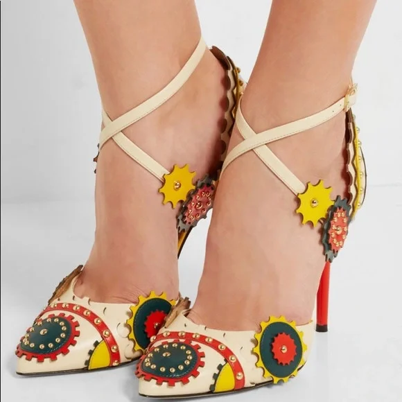 CHARLOTTE OLYMPIA Mechanix studded leather pumps - Picture 3 of 10